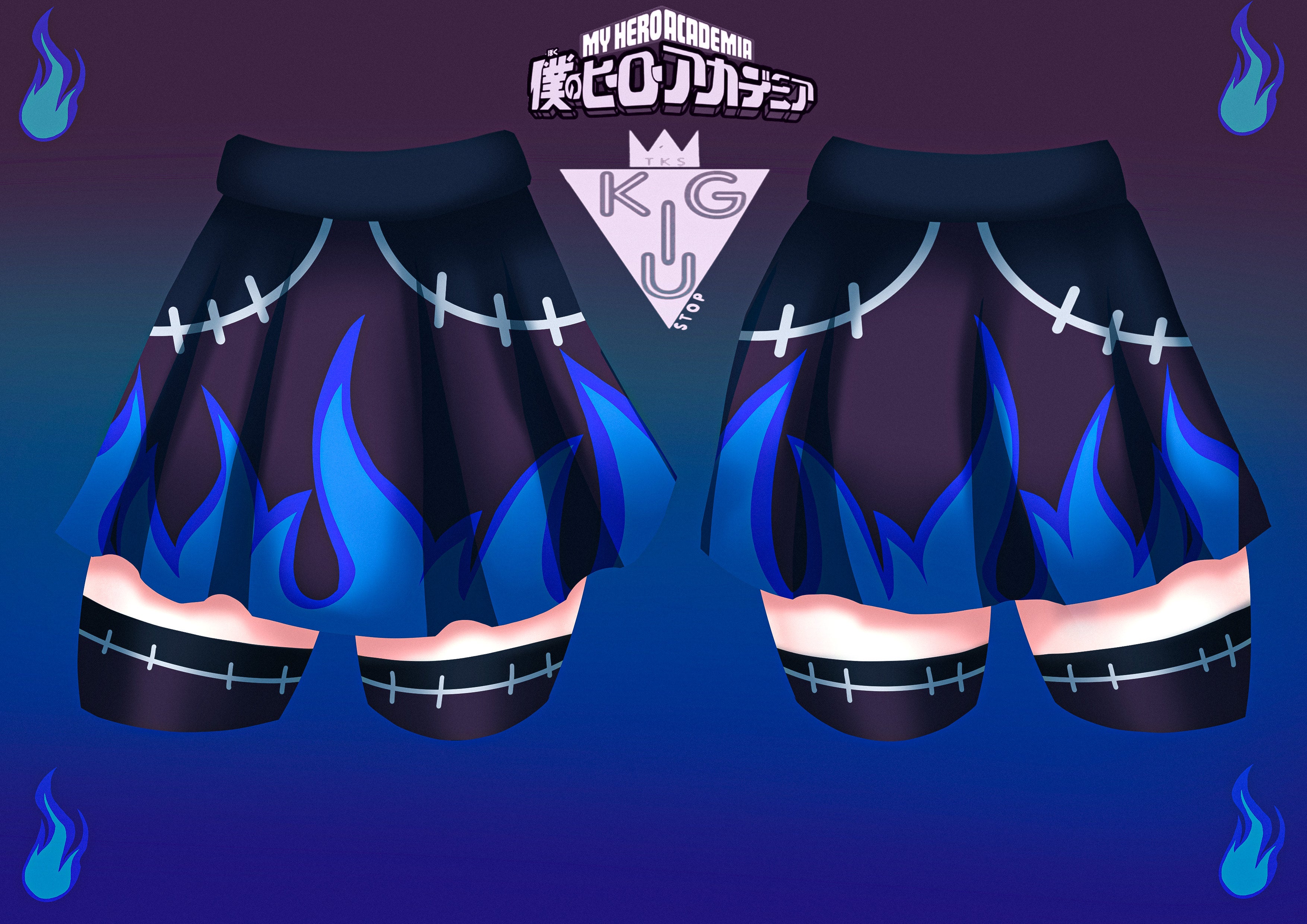 (PRE-ORDER) Dark Flame Pocket Skirt